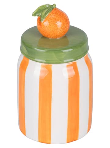 Villa d´Este Voorraadpot "Fruit Life" wit/groen/geel - (H)16 cm