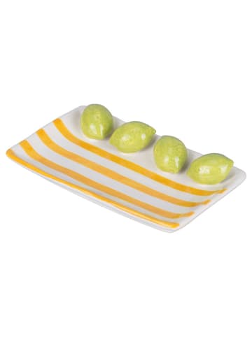Villa d´Este Półmisek "Fruit Life" w kolorze żółto-pomarańczowym - dł. 15 cm