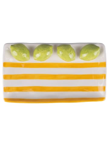 Villa d´Este Servierplatte "Fruit Life" in Gelb/ Orange - (L)15 cm