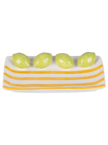Villa d´Este Servierplatte "Fruit Life" in Gelb/ Orange - (L)15 cm