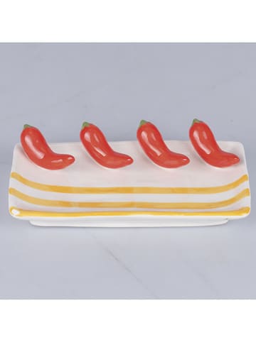 Villa d´Este Półmisek "Fruit Life" w kolorze żółto-czerwonym - dł. 15 cm