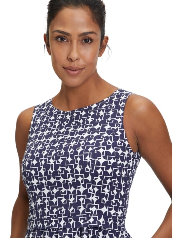 Vera Mont Kleid in Weiß/ Dunkelblau
