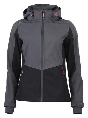 Peak Mountain Softshelljacke "Acafe" in Grau/ Schwarz