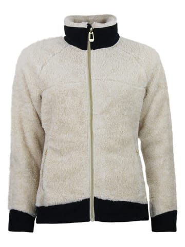 Peak Mountain Fleecejacke "Achef" in Creme/ Schwarz