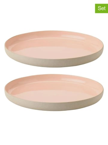 Stelton 2er-Set: Dessertteller ''Emma'' in Beige/ Rosa - Ø 19 cm