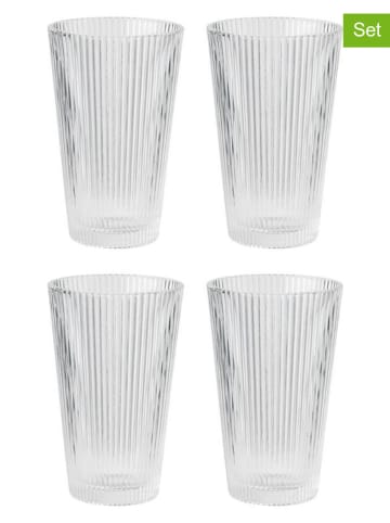 Stelton 4er-Set: Trinkgläser "Pilastro" in Transparent - 350 ml