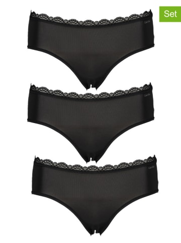 CALVIN KLEIN UNDERWEAR 3er-Set: Pantys in Schwarz