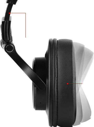 MAGNUSSEN Słuchawki nauszne Bluetooth "H6" w kolorze czarnym