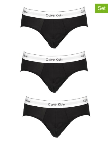 CALVIN KLEIN UNDERWEAR 3er-Set: Slips in Schwarz