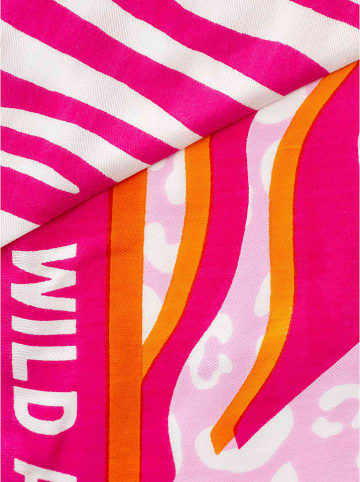 Zwillingsherz Dreieckstuch "Wild Zebra" in Pink - (L)200 x (B)100 cm