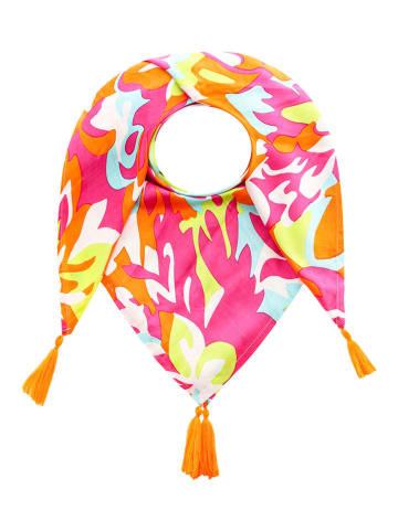 Zwillingsherz Tuch "Power Flower" in Bunt - (L)130 x (B)130 cm