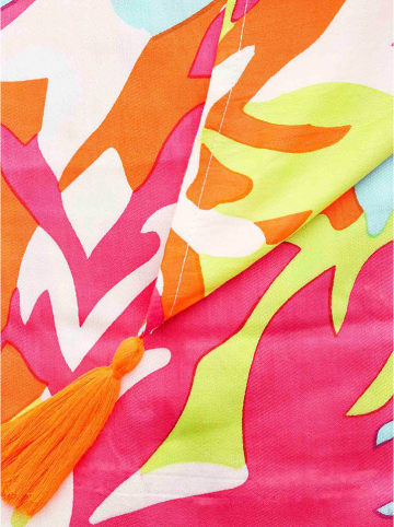 Zwillingsherz Tuch "Power Flower" in Bunt - (L)130 x (B)130 cm