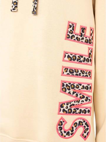 Zwillingsherz Hoodie "Smile Leo" in Beige