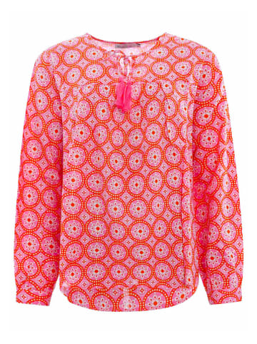 Zwillingsherz Bluse "Maike" in Rosa/ Orange