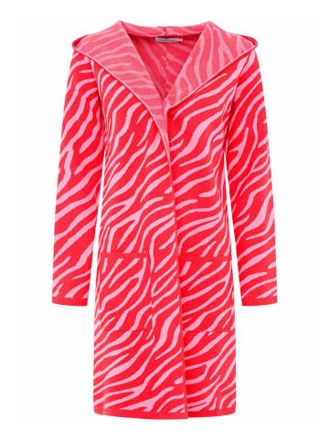 Zwillingsherz Cardigan "Zebra" in Rot/ Rosa
