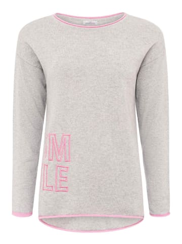 Zwillingsherz Pullover "Smile" in Grau