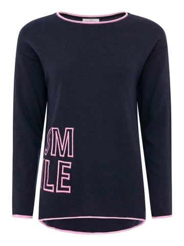 Zwillingsherz Pullover "Smile" in Dunkelblau