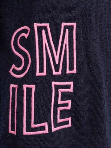 Zwillingsherz Pullover "Smile" in Dunkelblau