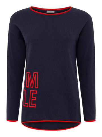 Zwillingsherz Pullover "Smile" in Dunkelblau