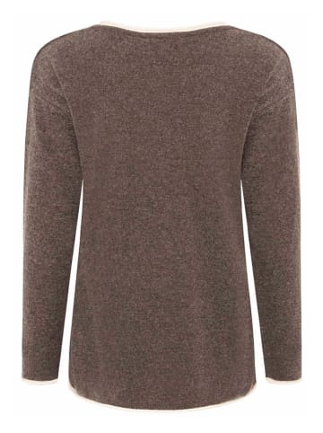 Zwillingsherz Pullover "Smile" in Braun