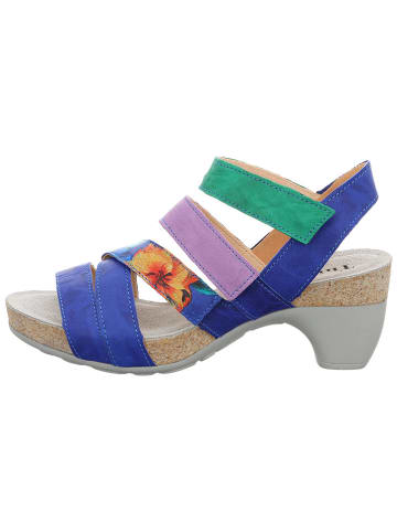 Think! Leren haksandalen blauw/meerkleurig