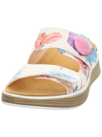 Think! Leder-Pantoletten in Creme