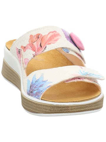 Think! Leder-Pantoletten in Creme