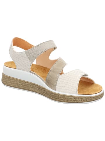 Think! Leder-Sandalen in Weiß/ Beige