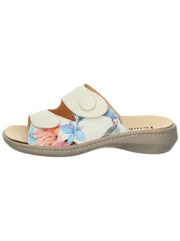 Think! Leder-Pantoletten in Creme