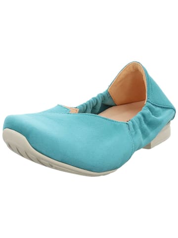 Think! Leder-Ballerinas in Türkis