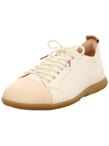 Think! Leren sneakers crème/lichtbruin