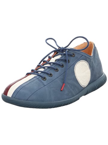 Think! Leren sneakers blauw/rood
