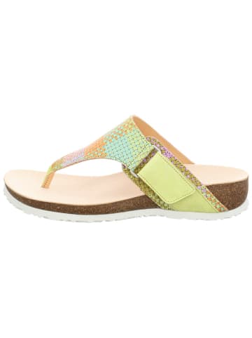 Think! Leren teenslippers groen/meerkleurig
