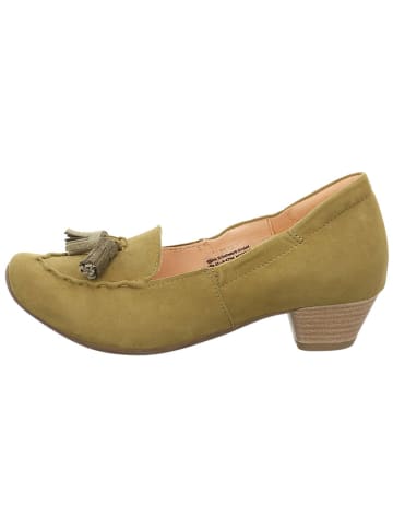 Think! Leren pumps kaki