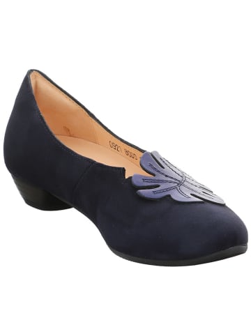 Think! Leren ballerina's donkerblauw