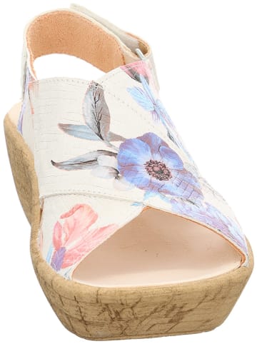 Think! Leder-Sandalen in Creme