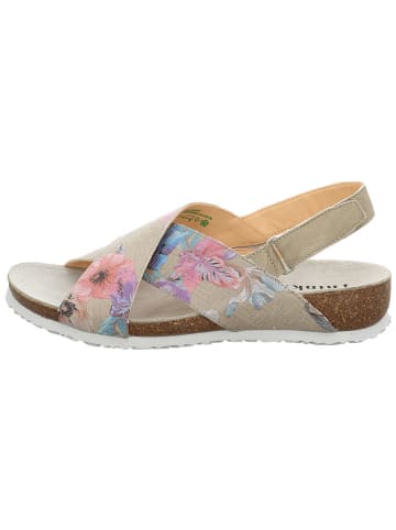 Think! Leder-Sandalen in Khaki