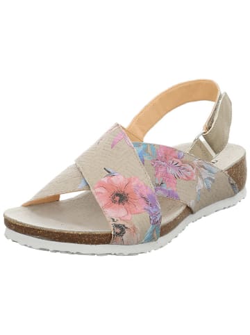 Think! Leder-Sandalen in Khaki