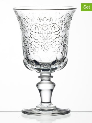 La Rochère France 6er-Set: Weingläser "Abeille" in Transparent/ Gold - 260 ml