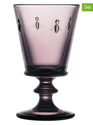 La Rochère France 6er-Set: Weingläser "Abeille" in Lila - 240 ml