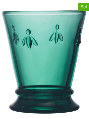 La Rochère France 6-delige set: glazen "Abeille" turquoise - 260 ml