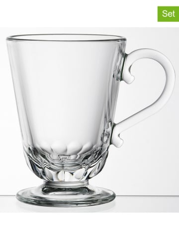 La Rochère France 6er-Set: Kaffeetassen "Louison" in Transparent - 250 ml