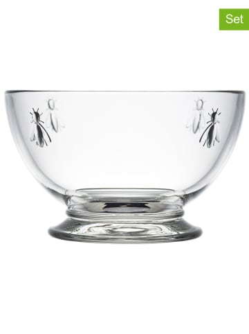La Rochère France 6er-Set: Schalen "Abeille" in Transparent - Ø 13,8 cm