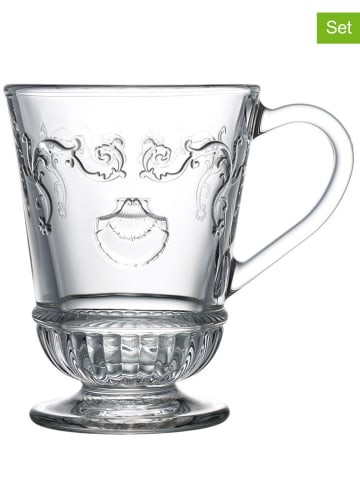 La Rochère France 6er-Set: Teetassen "Versailles" in Transparent - 280 ml