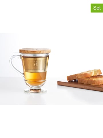 La Rochère France 3tlg. Teeset "Abeille" in Transparent/ Hellbraun - 280 ml