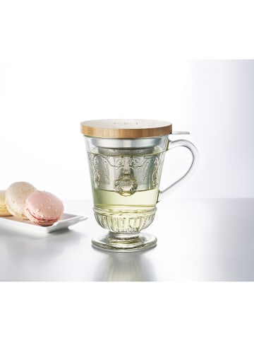 La Rochère France 3-delige theeset "Versailles" transparant/beige - 280 ml