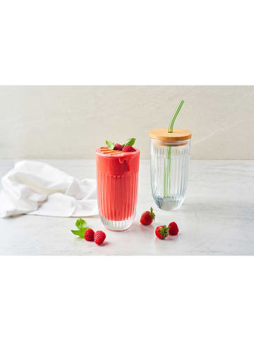 La Rochère France 4-delige glasset "Ouessant" transparant/lichtbruin - 430 ml