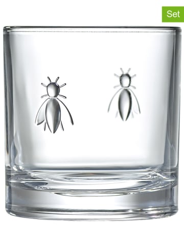 La Rochère France 4-delige set whiskyglazen "Bee" transparant - 320 ml