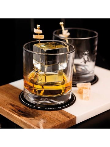 La Rochère France 4-delige set whiskyglazen "Bee" transparant - 320 ml
