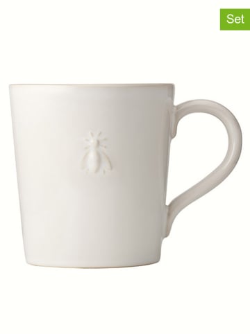 La Rochère France Kubki (2 szt.) "Bee" w kolorze kremowym do kawy - 520 ml